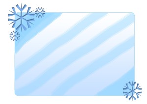 雪の結晶のメッセージカード