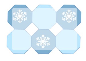 雪の結晶のメッセージカード