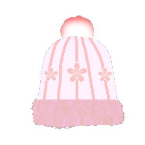 ピンクの帽子