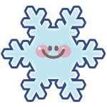 雪の結晶：笑い顔
