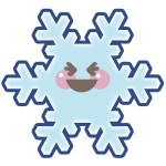 雪の結晶：笑い顔